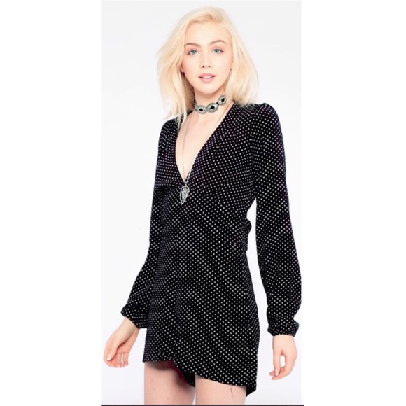 Reformation Pants - Reformation Daphne black and white polkadot romper